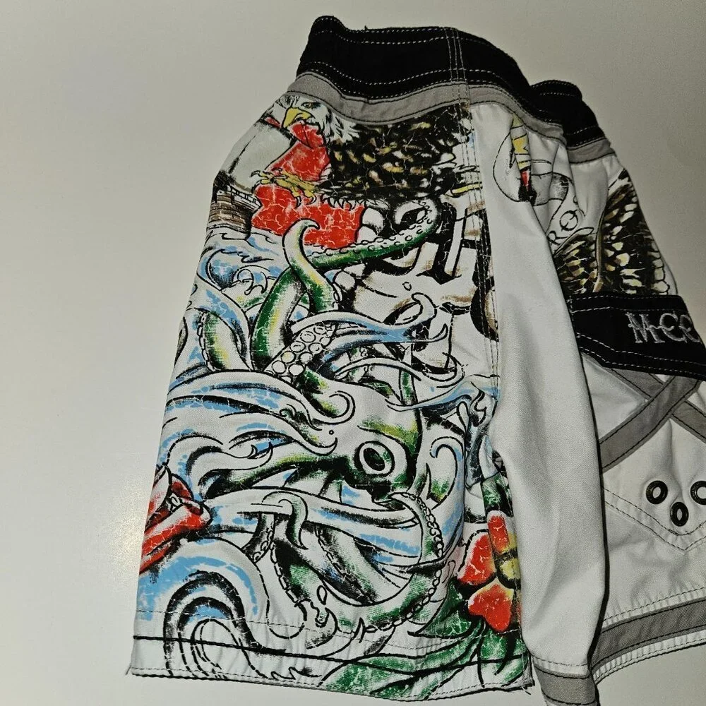 Micros Baby Boy Swim Trunks Board Shorts Skull Snake Eagle Sword Toddler 2T